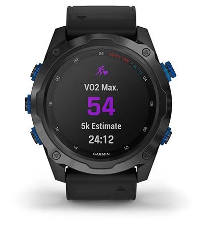 Умные часы Garmin Descent MK2 стальные с черным ремешком