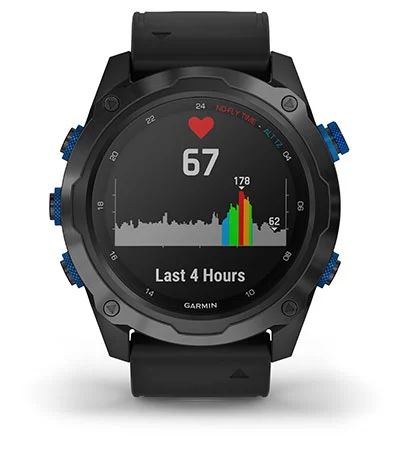 Умные часы Garmin Descent MK2 стальные с черным ремешком