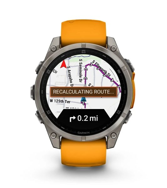 Умные часы Garmin Fenix 8, 47 мм, AMOLED, Sapphire bare Titanium, graphite with titanium band plus graphite silicone band